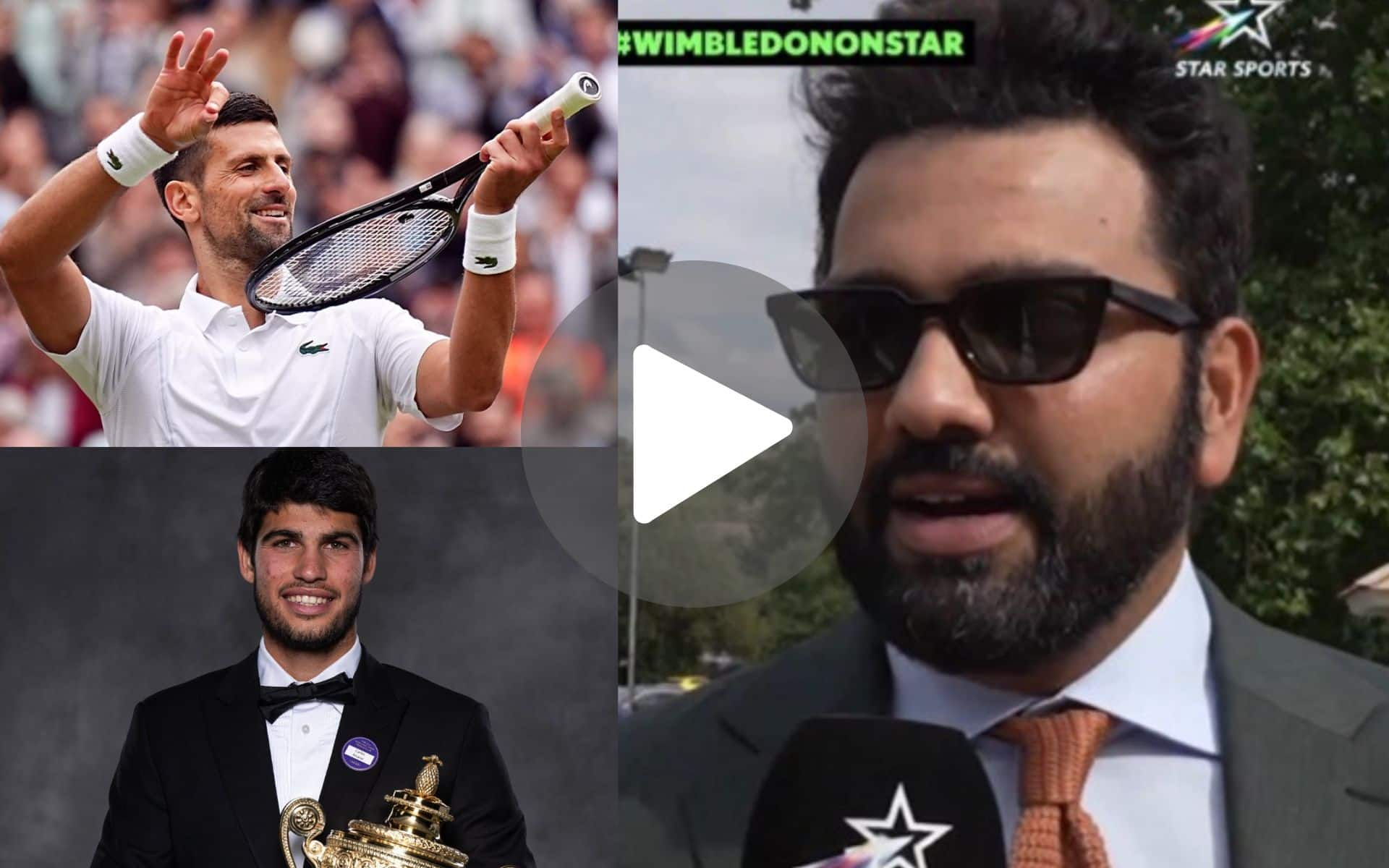 [Watch] Rohit Sharma Attends Wimbledon Semis, Rightly Predicts Djokovic Vs Alcaraz Final